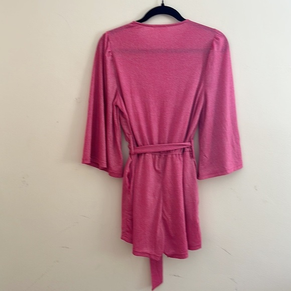 VICI | Pink Zip Up Metallic Romper - Picture 2 of 3